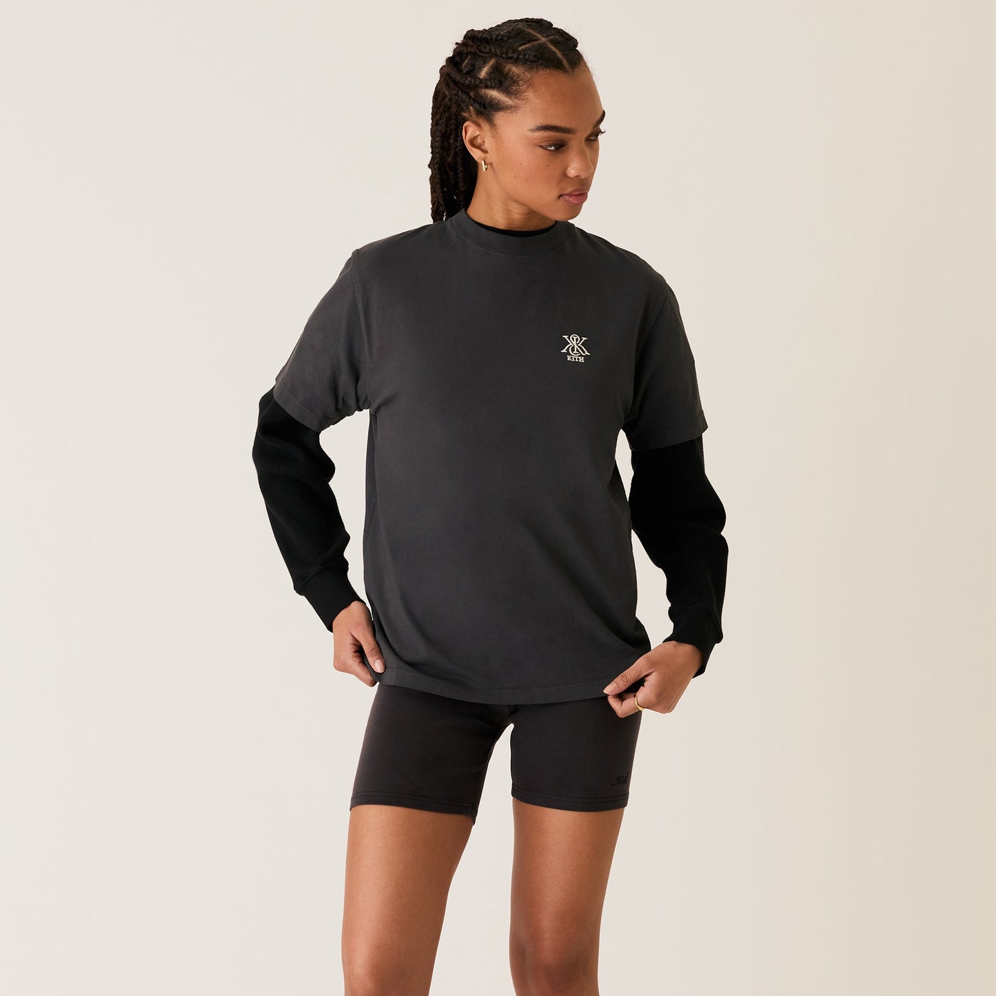 Women Kith Kith Women Jen Biker Short - Black