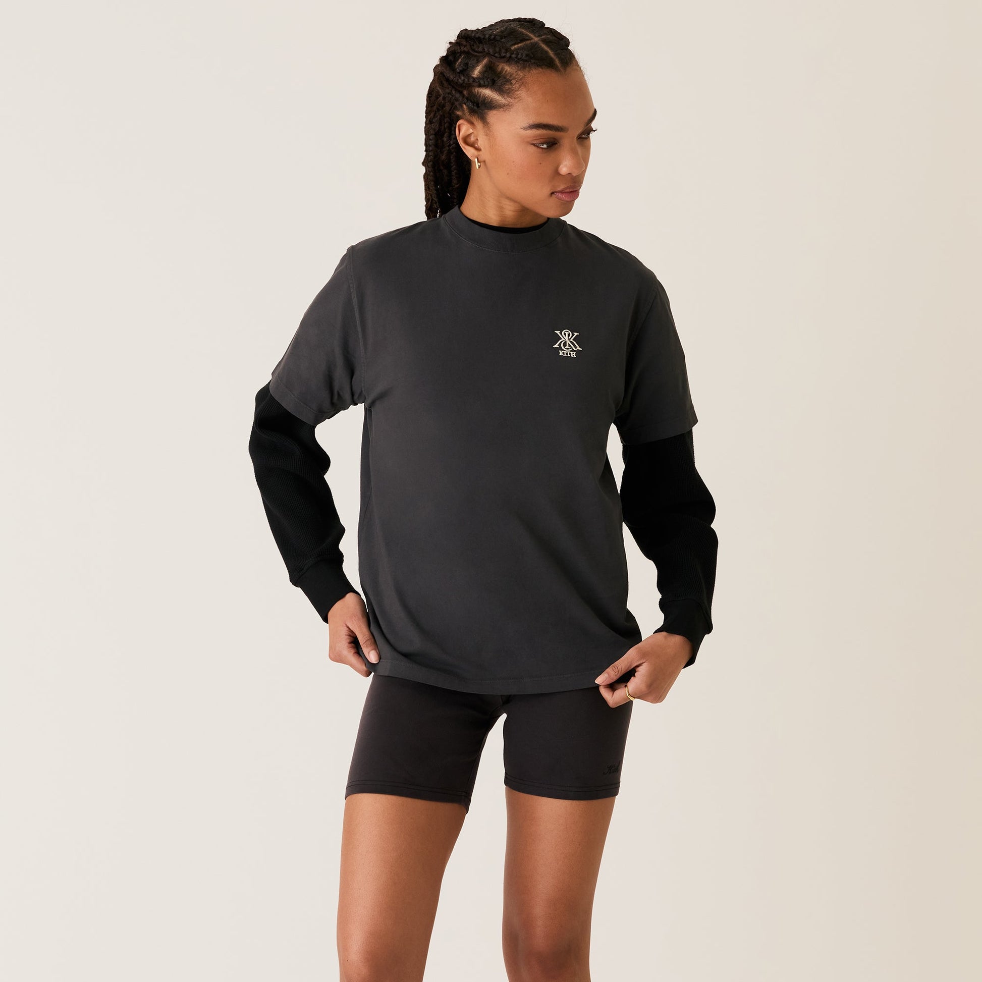 Women Kith Kith Women Jen Biker Short - Black