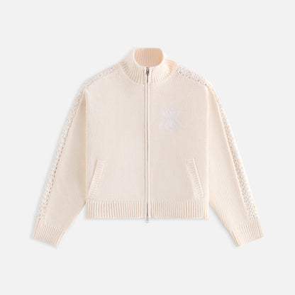 Women Kith Kith Women Wyler Crest Full Zip Sweater - Sandrift