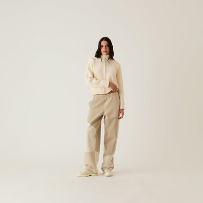 Women Kith Kith Women Wyler Crest Full Zip Sweater - Sandrift