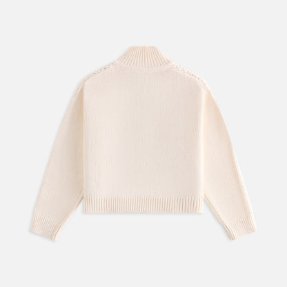 Women Kith Kith Women Wyler Crest Full Zip Sweater - Sandrift