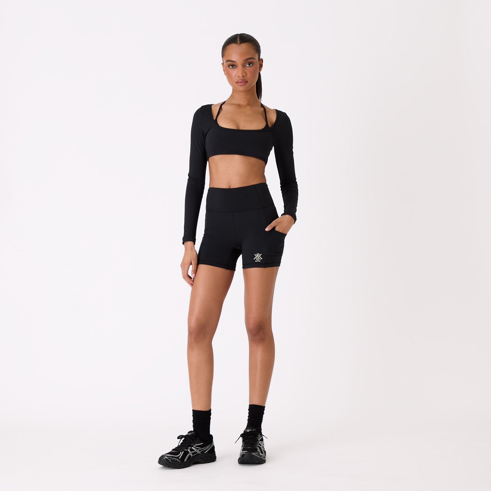 Women Kith Kith Women Arlet Active Short - Black