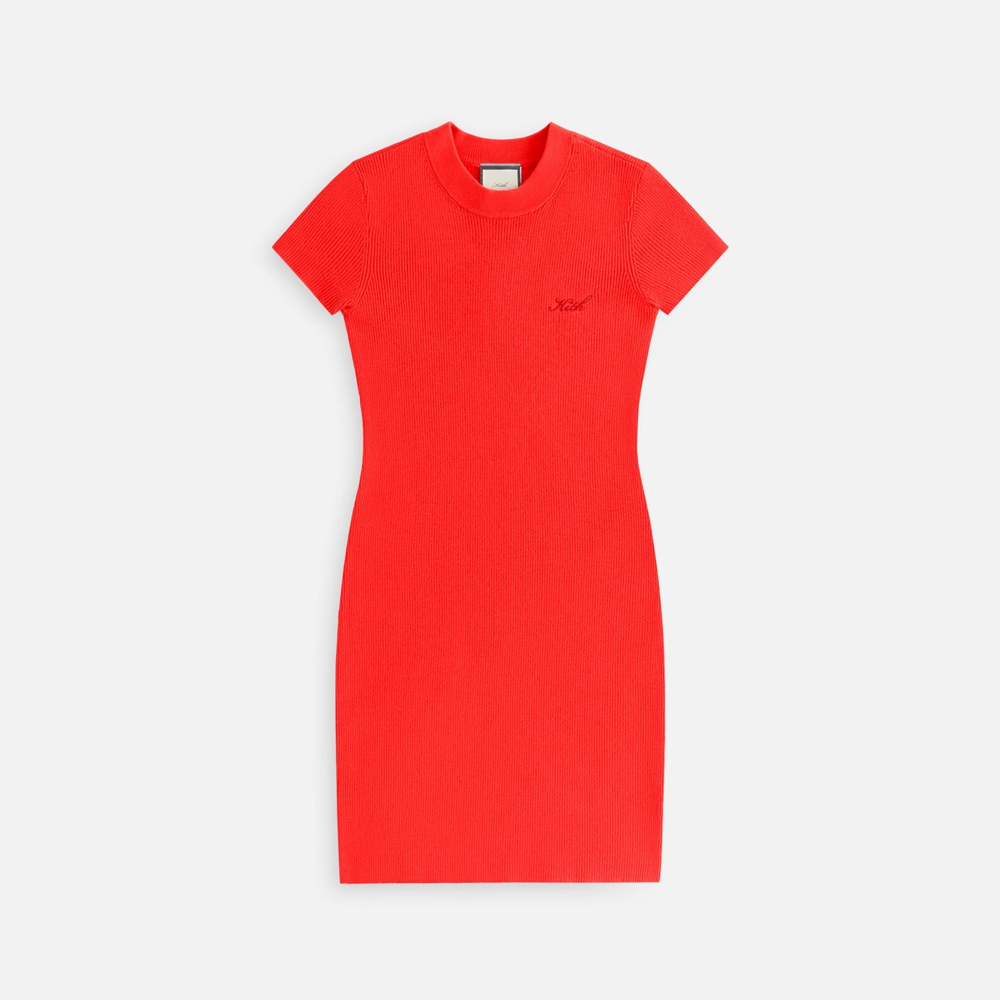 Women Kith Kith Women Mulberry Rib Dress - Cinnabar