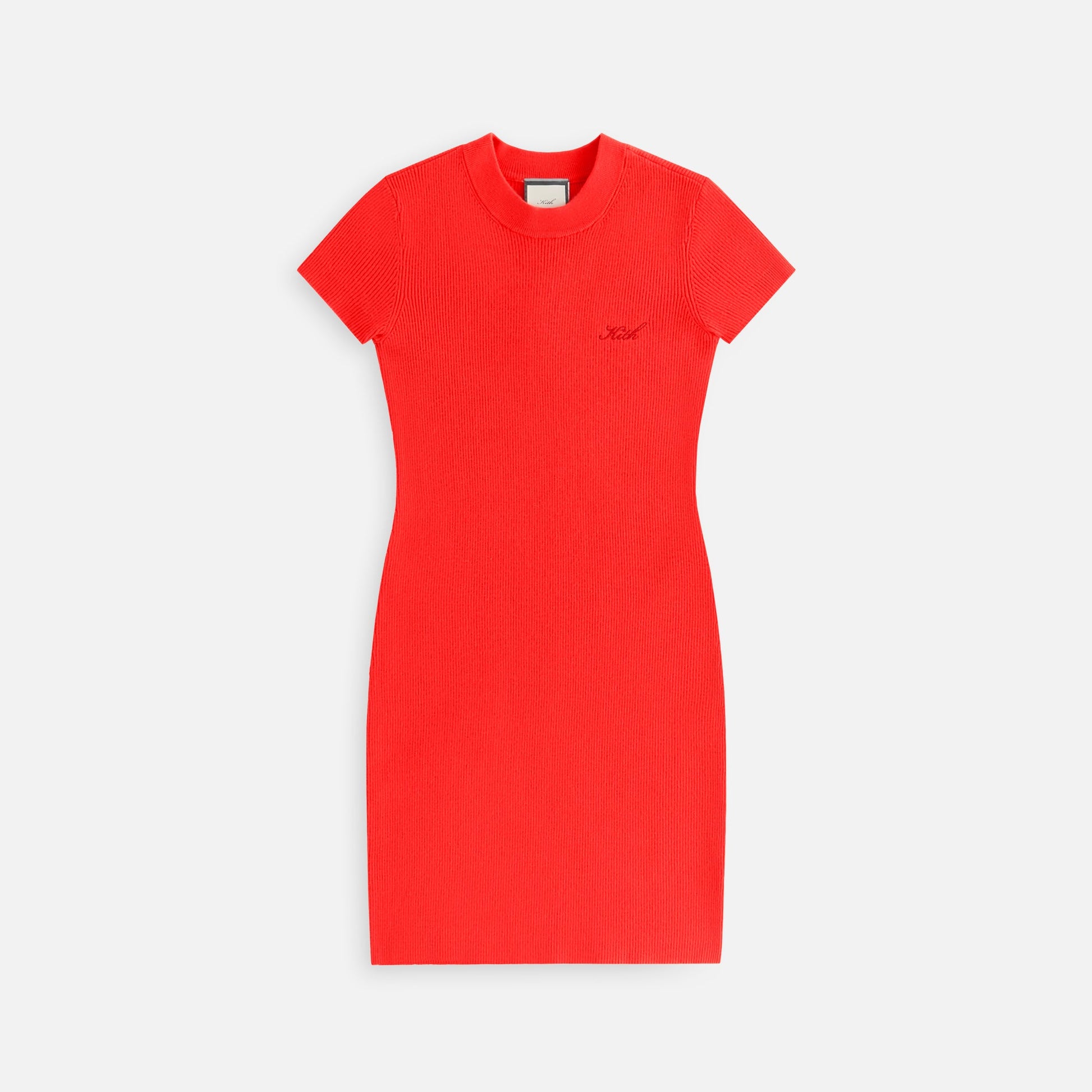 Women Kith Kith Women Mulberry Rib Dress - Cinnabar