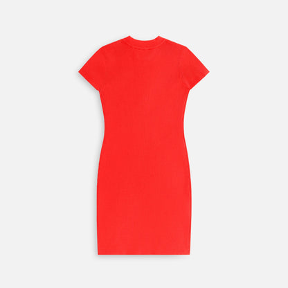 Women Kith Kith Women Mulberry Rib Dress - Cinnabar