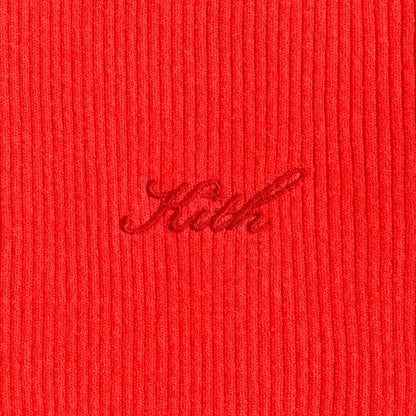 Women Kith Kith Women Mulberry Rib Dress - Cinnabar