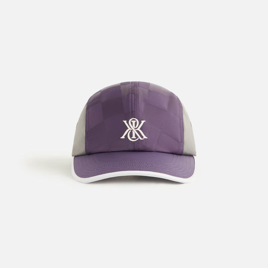 Women Kith Kith Women Checkered Satin Camper Cap - Nightshade