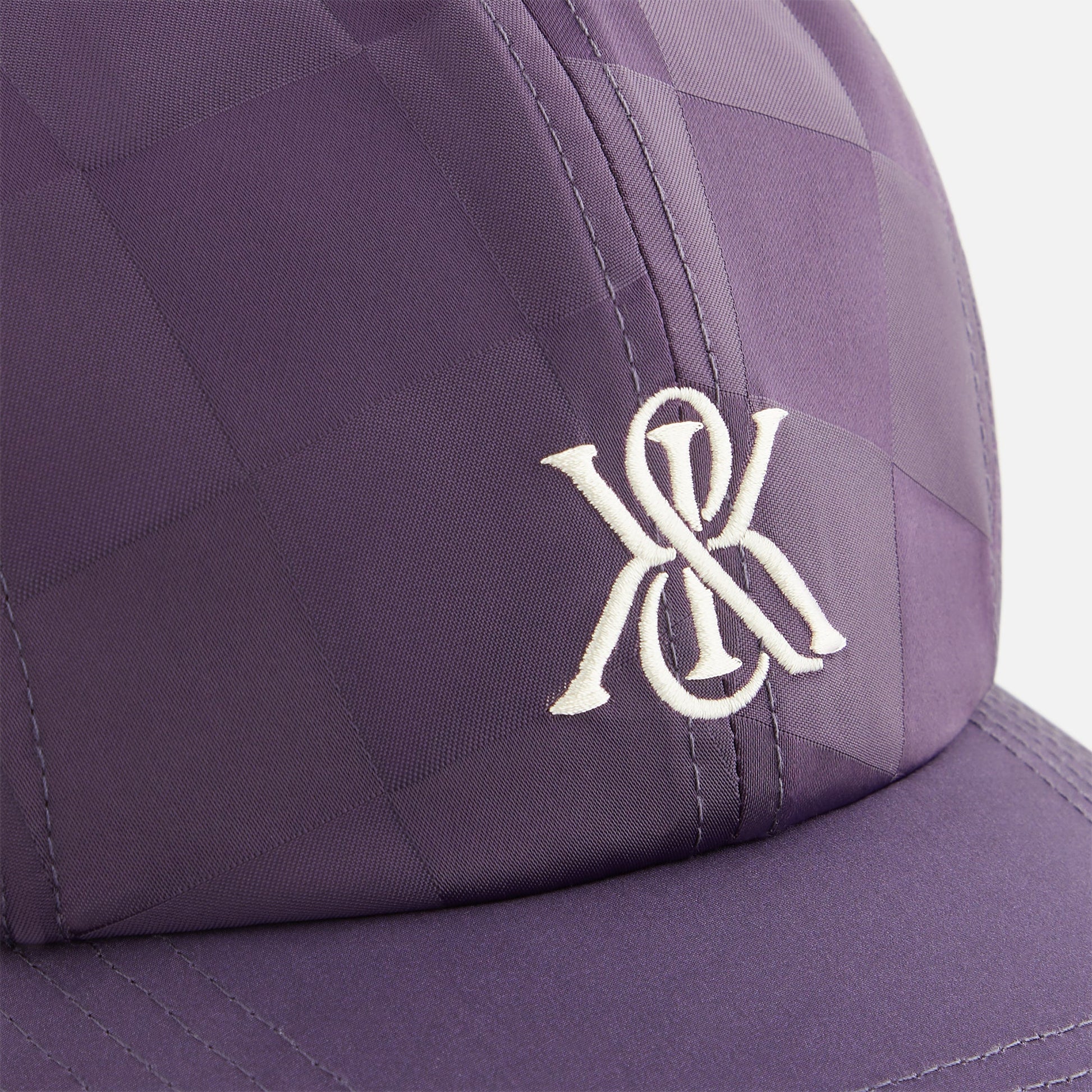 Women Kith Kith Women Checkered Satin Camper Cap - Nightshade
