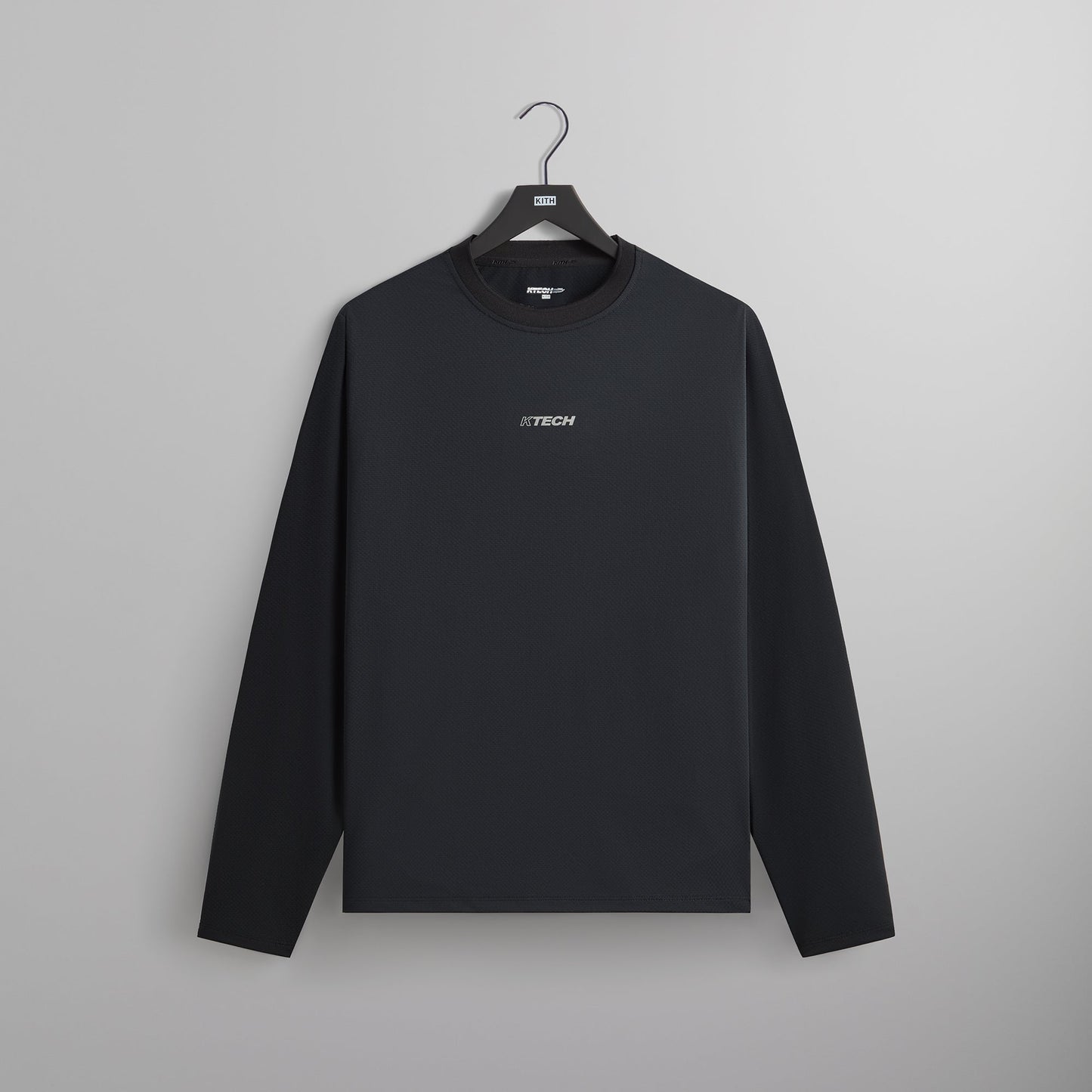 Men Kith Kith Honeycomb Tech Heathrow Long Sleeve Tee - Black