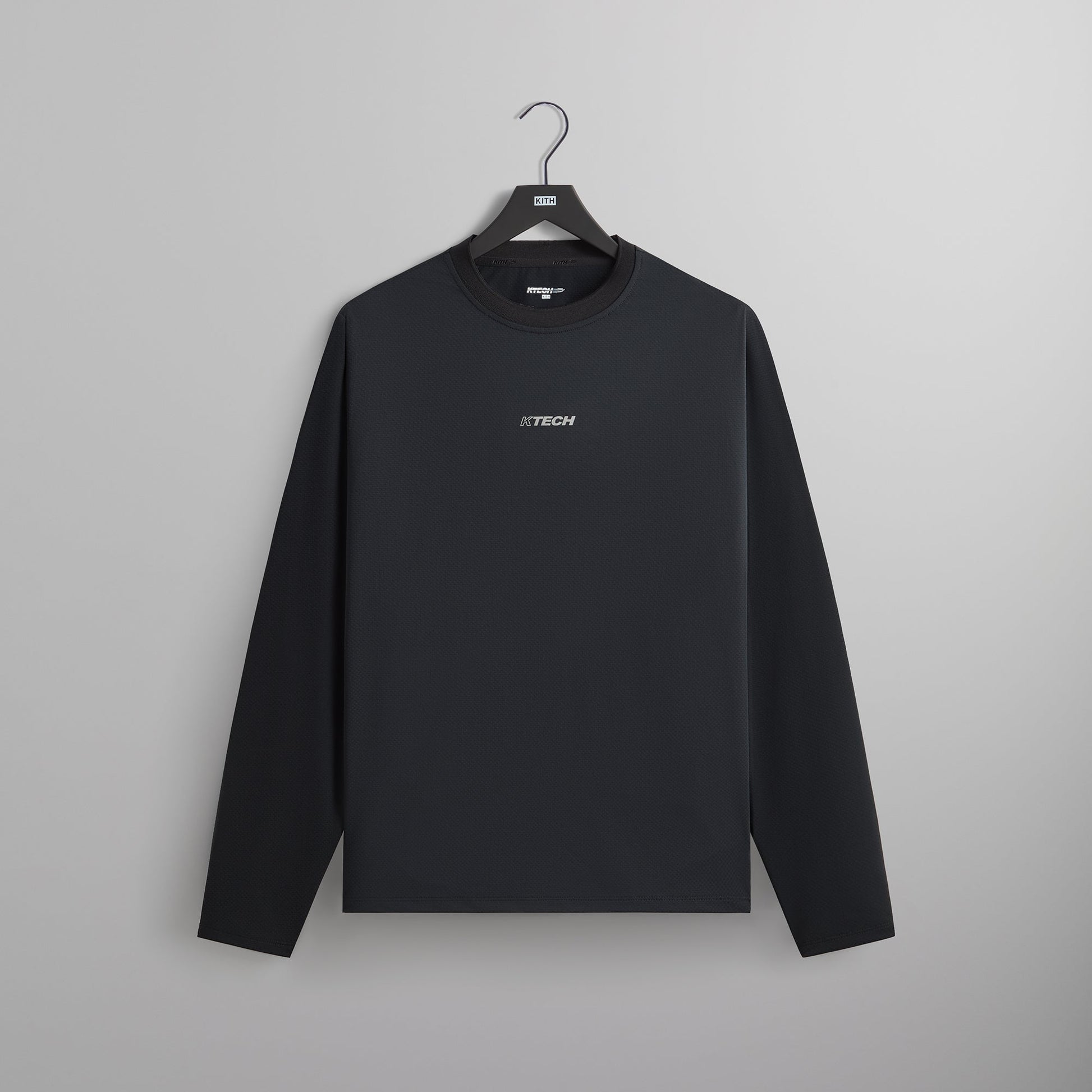 Men Kith Kith Honeycomb Tech Heathrow Long Sleeve Tee - Black