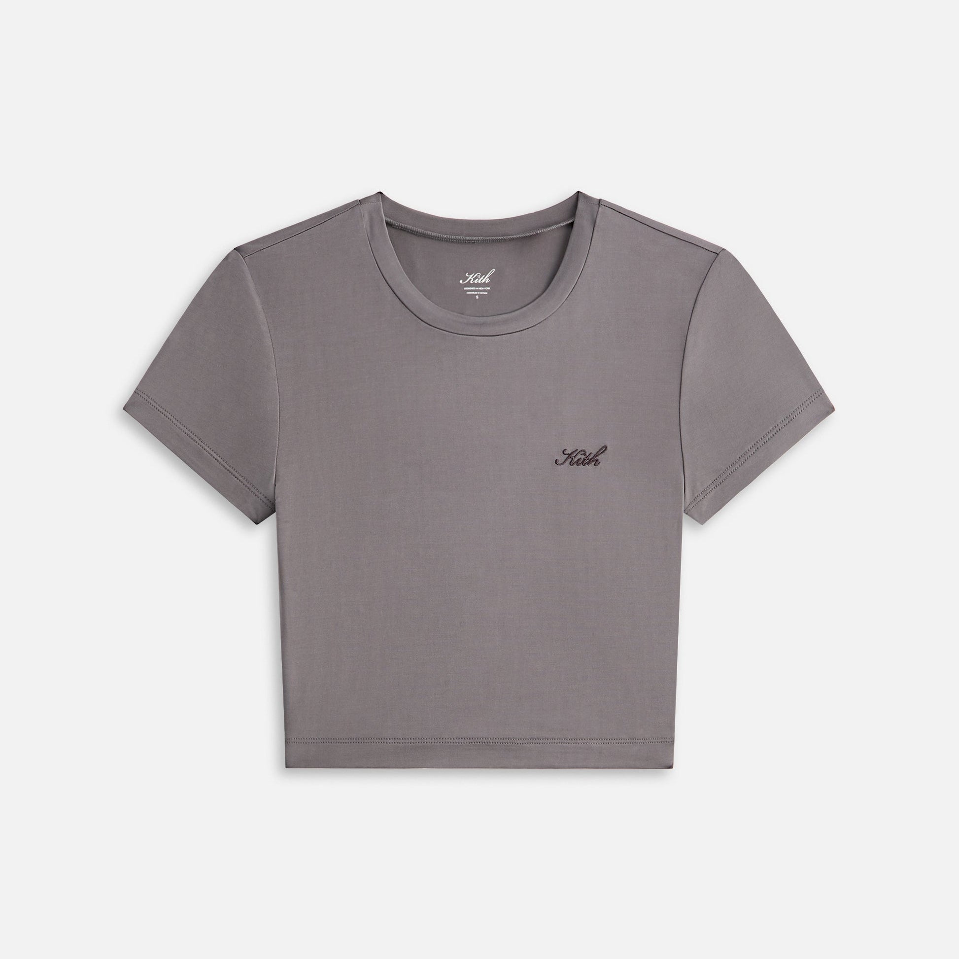 Women Kith Kith Women Mulberry III Cupro Tee - Hematite