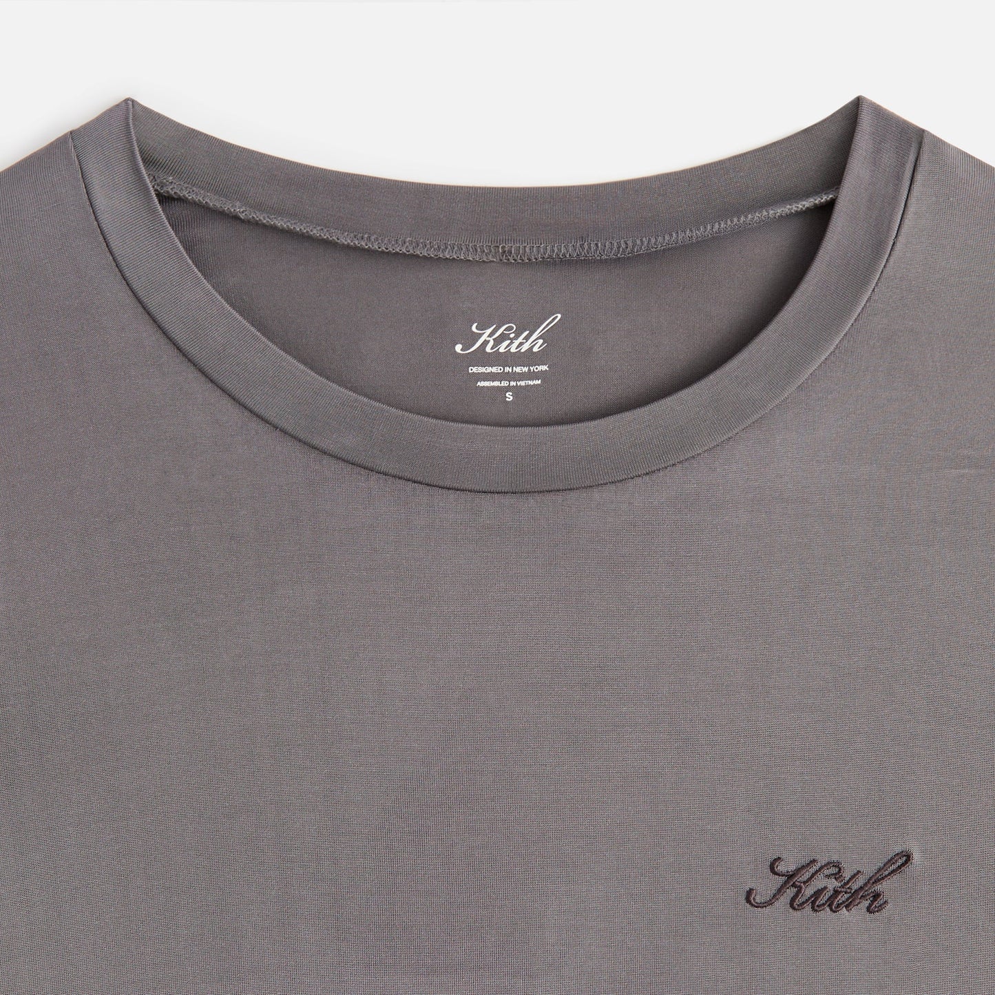 Women Kith Kith Women Mulberry III Cupro Tee - Hematite