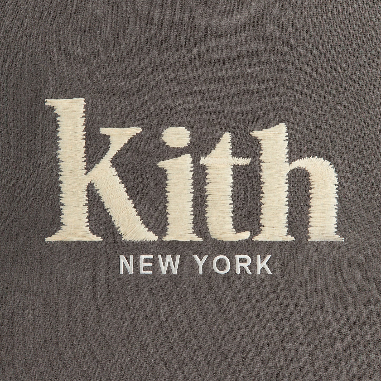 Women Kith Kith Women Ashwin Sueded New York Crewneck - Hematite