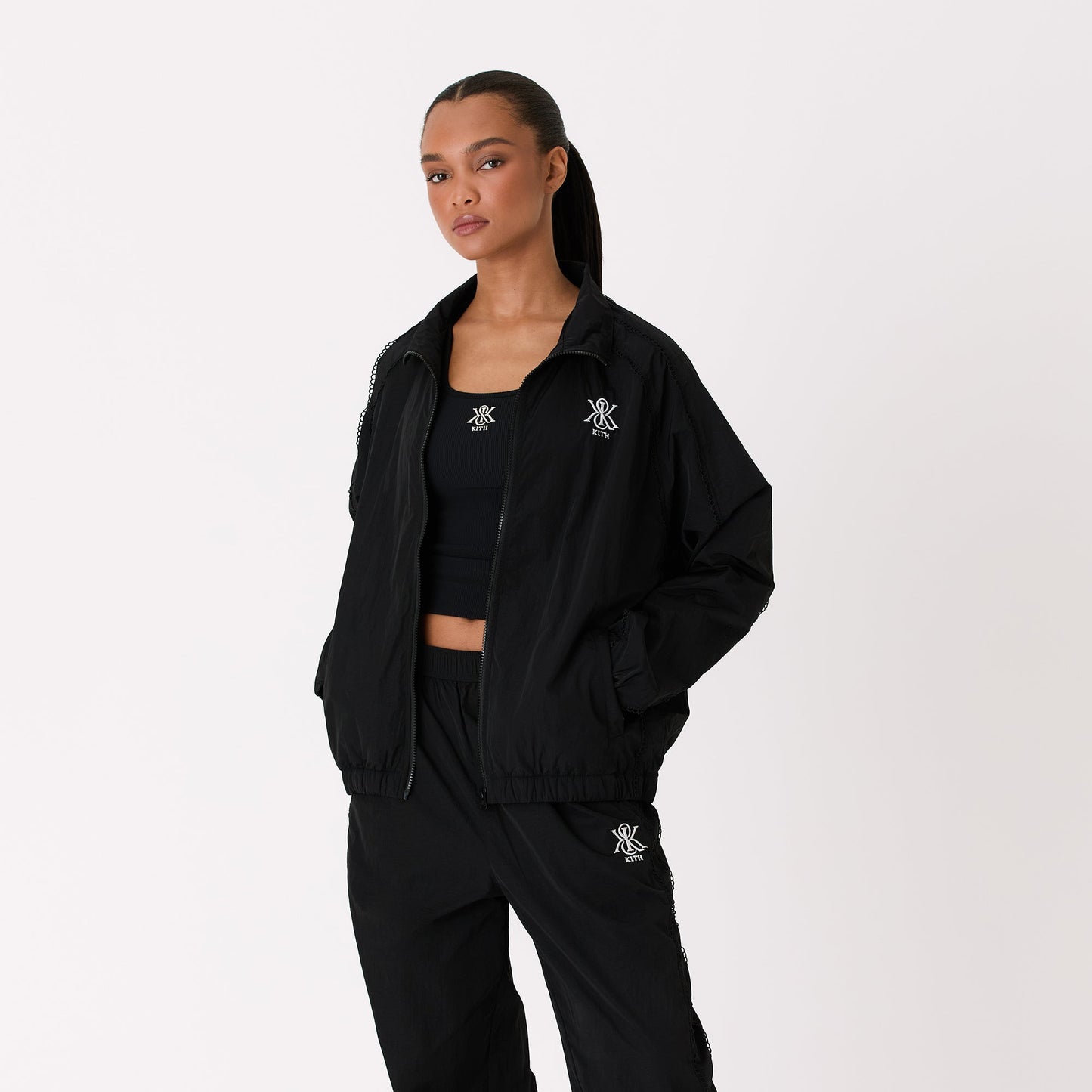Women Kith Kith Women Azariah Seamed Track Jacket - Black