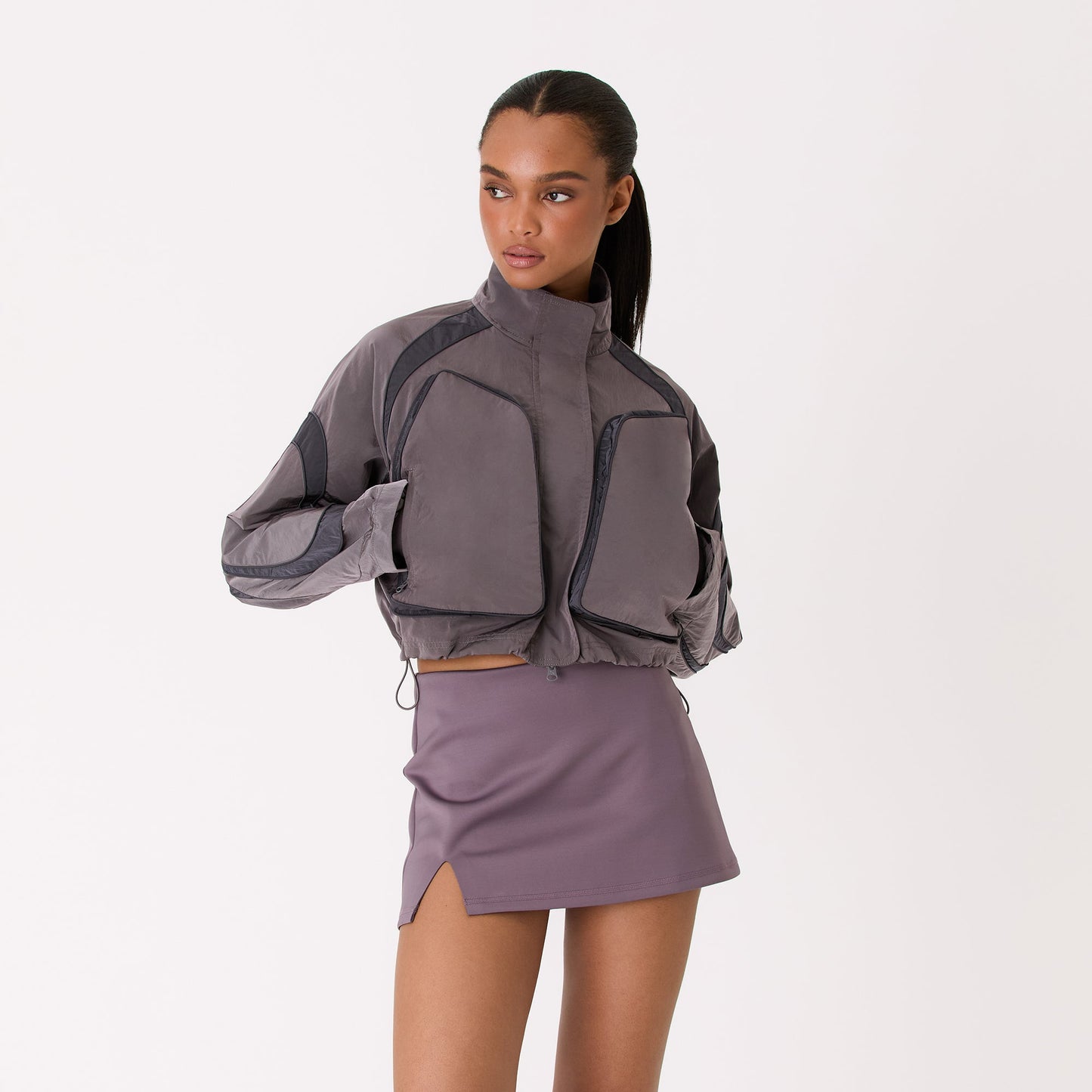 Women Kith Kith Women Sora Seamed Jacket - Thunder