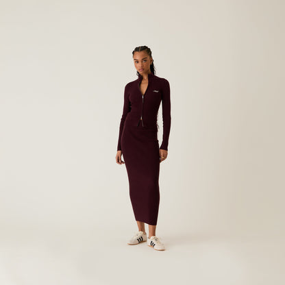 Women Kith Kith Women Arys Rib Maxi Skirt - Magma