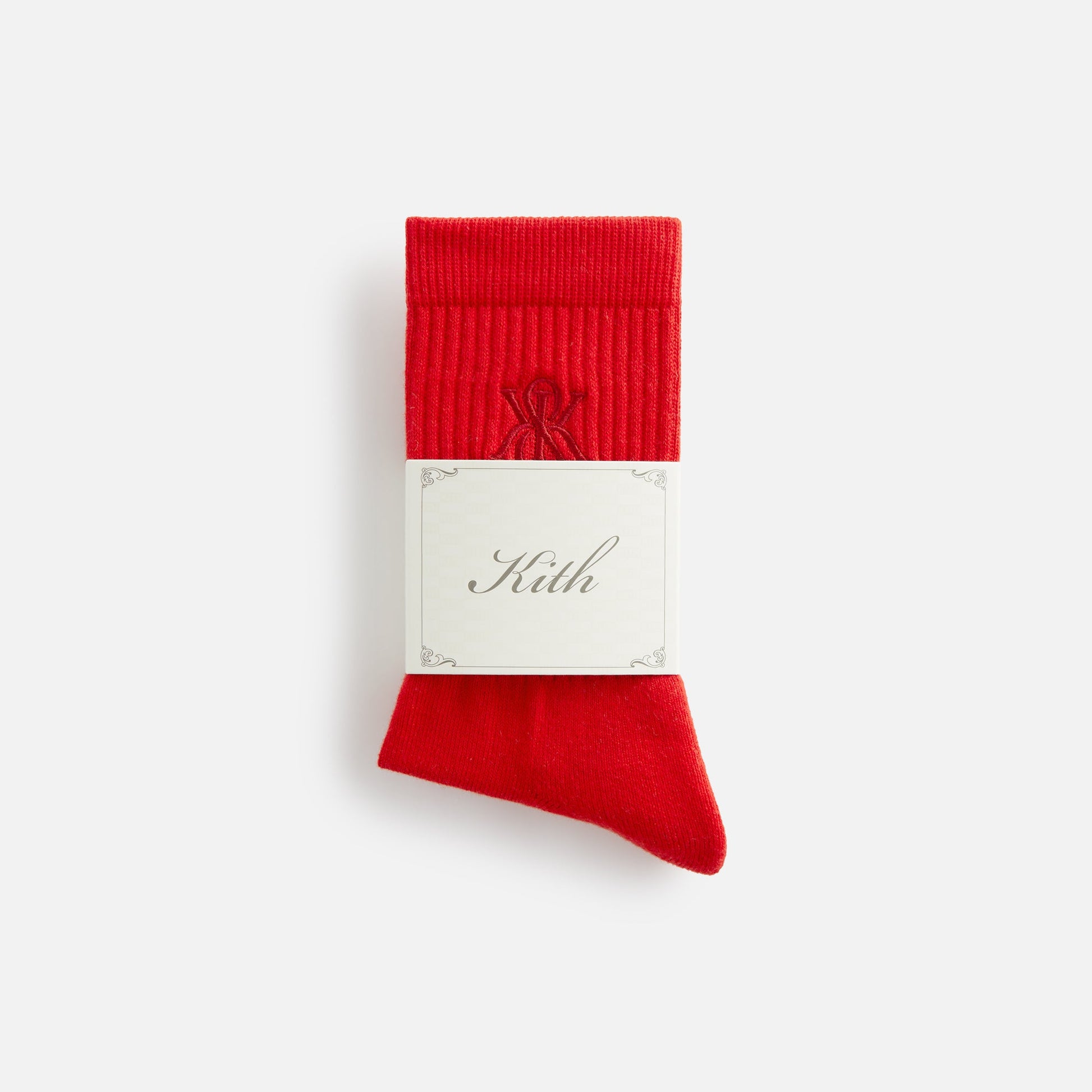 Women Kith Kith Women Crest Crew Sock - Cinnabar