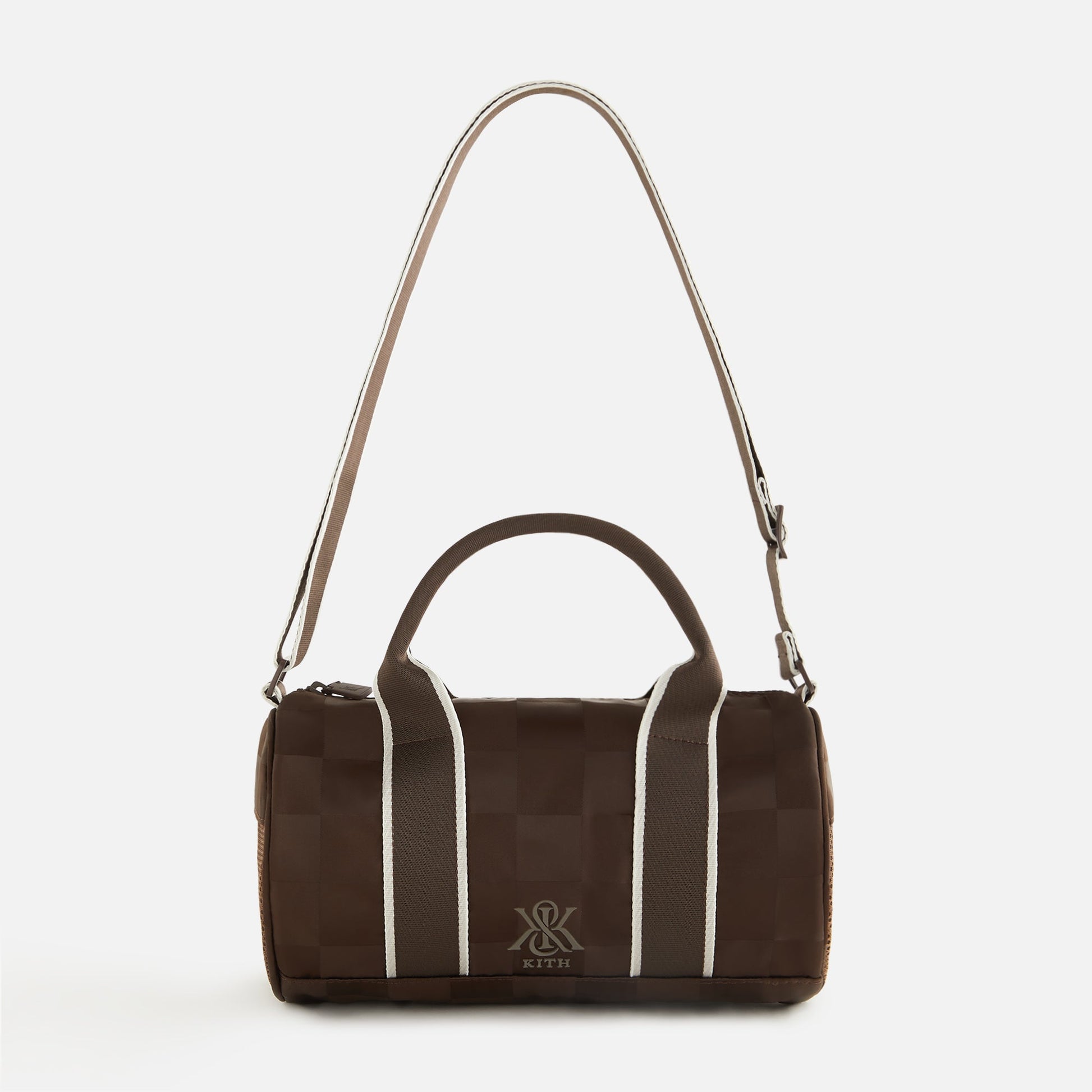 Women Kith Kith Women Checkered Satin Mini Duffle Bag - Derby