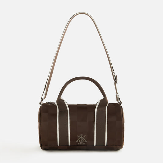 Women Kith Kith Women Checkered Satin Mini Duffle Bag - Derby