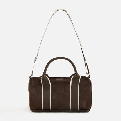 Women Kith Kith Women Checkered Satin Mini Duffle Bag - Derby