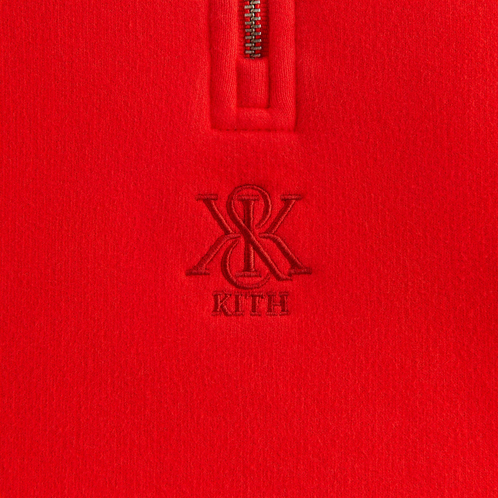 Women Kith Kith Women Vesper Sueded Quarter Zip - Cinnabar