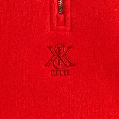 Women Kith Kith Women Vesper Sueded Quarter Zip - Cinnabar