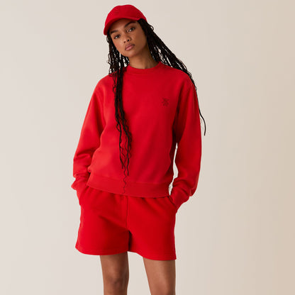 Women Kith Kith Women Asher Crest Crewneck - Cinnabar