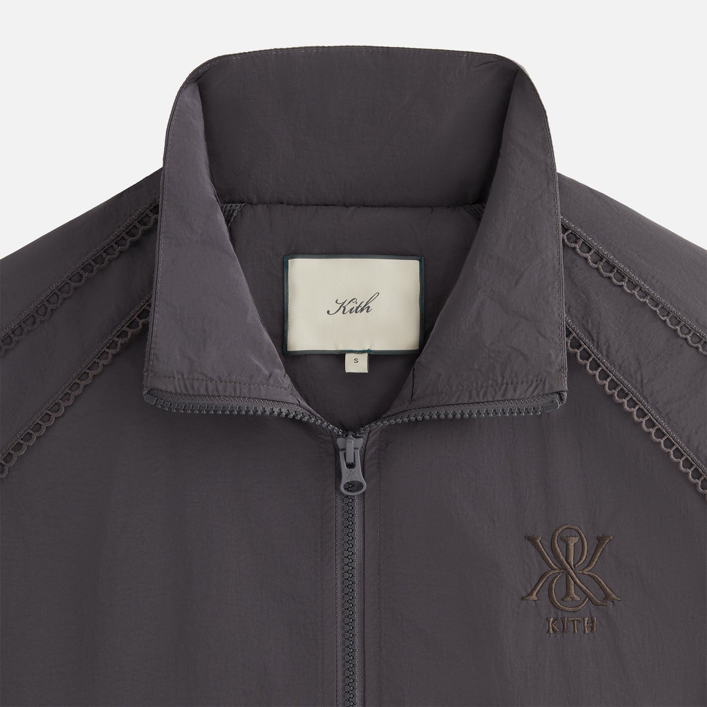 Women Kith Kith Women Azariah Seamed Track Jacket - Phantom Grey