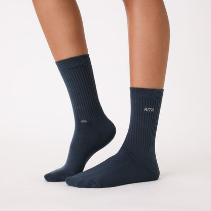 Women Kith Kith Women Speed Logo Classic Crew Sock - Gotham