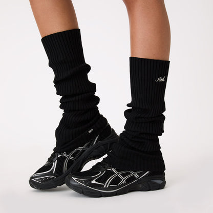 Women Kith Kith Women Script Logo Leg Warmer - Black