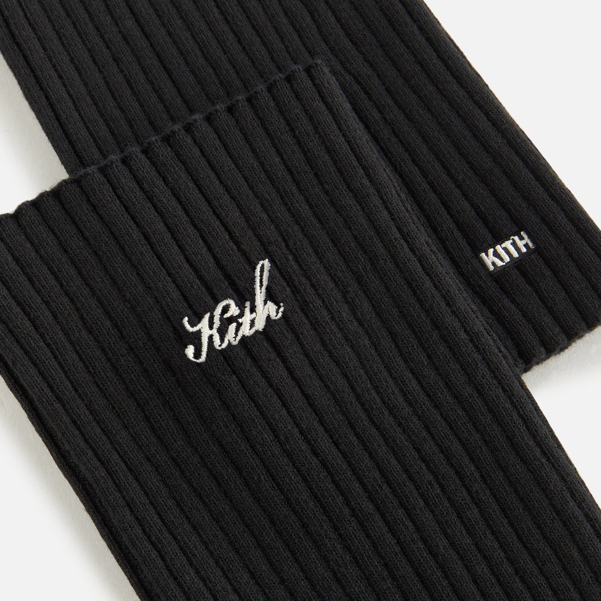 Women Kith Kith Women Script Logo Leg Warmer - Black