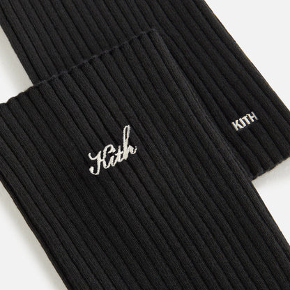 Women Kith Kith Women Script Logo Leg Warmer - Black