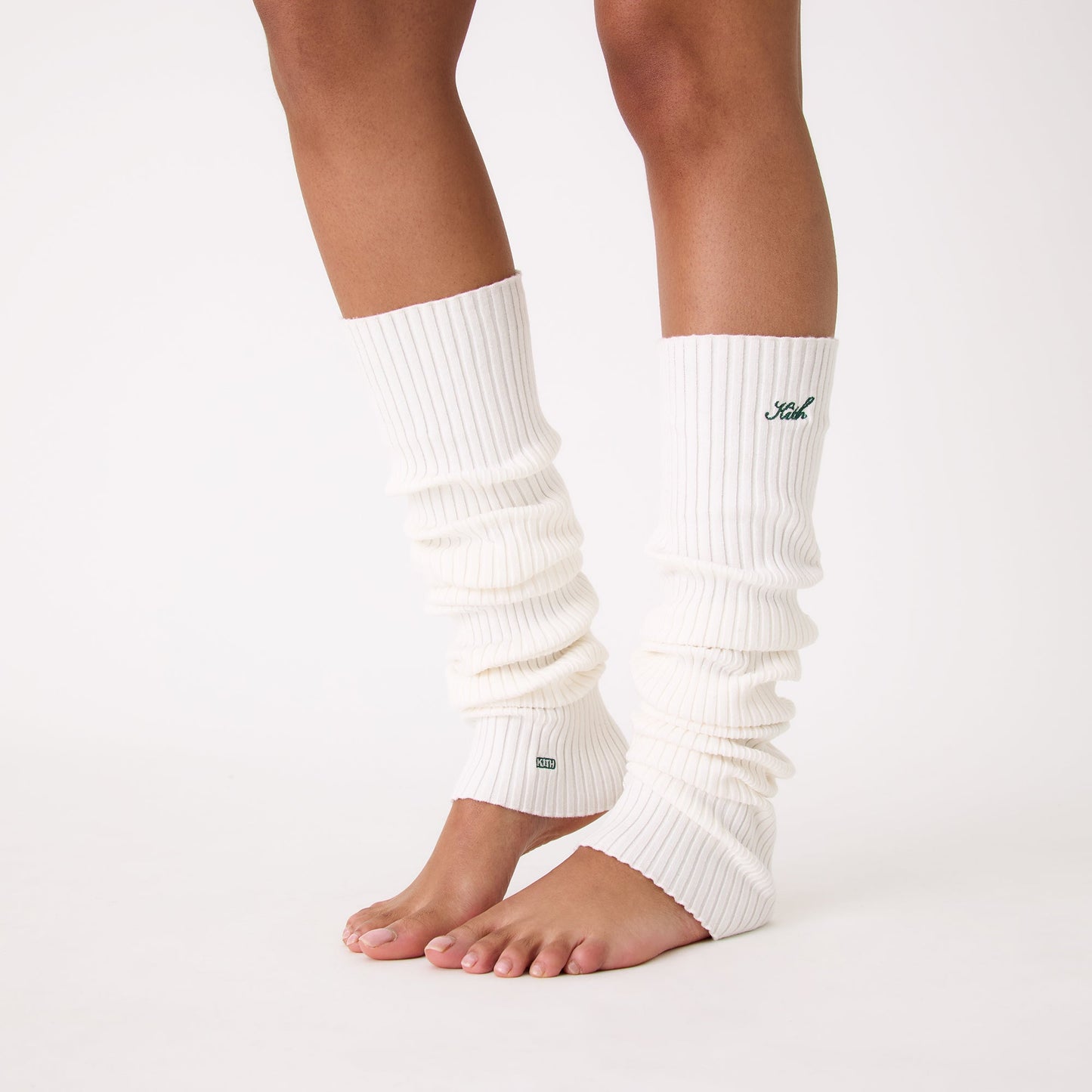 Women Kith Kith Women Script Logo Leg Warmer - Whisper