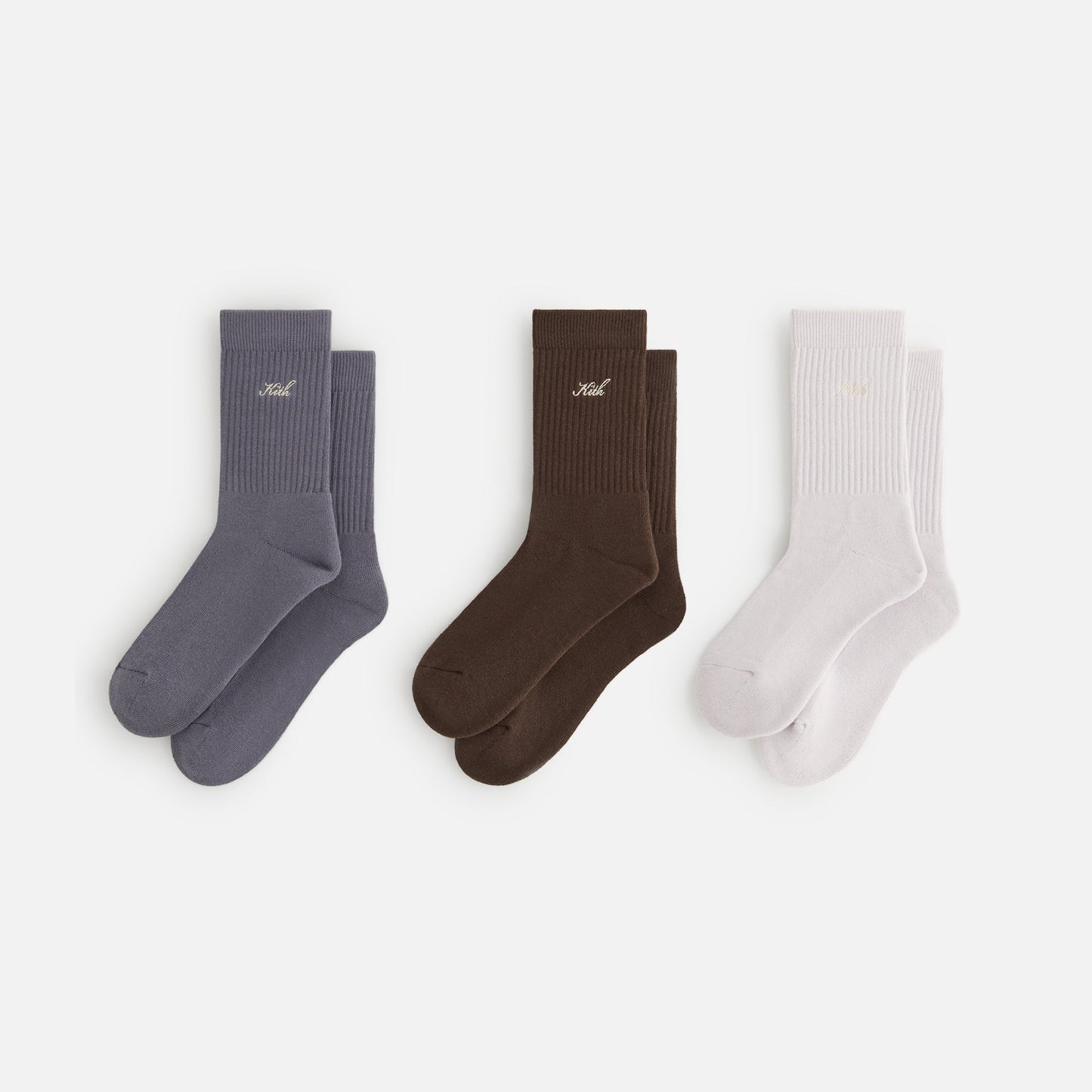 Women Kith Kith Women Script Classic Crew Socks 3-Pack - Multi