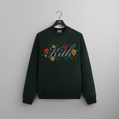 Men Kith Kith Floral Script Nelson Crewneck - Stadium