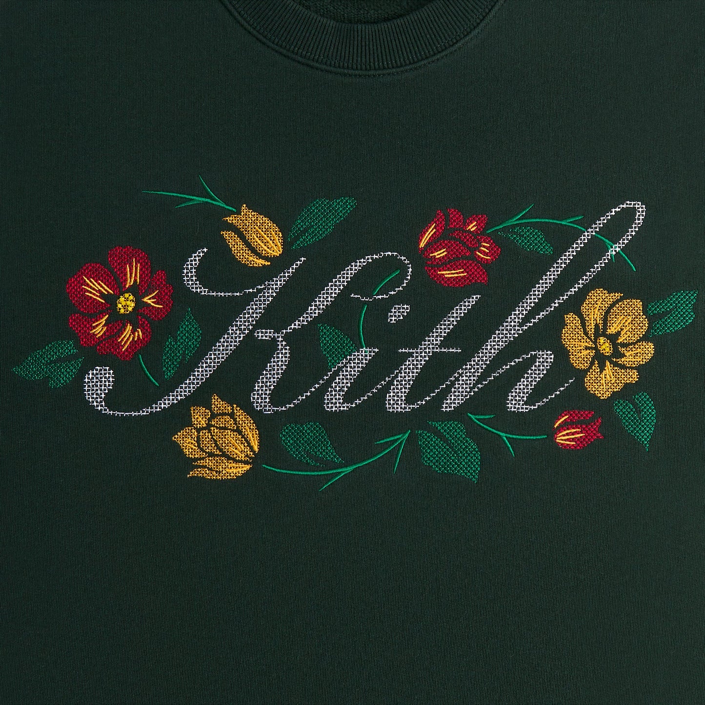 Men Kith Kith Floral Script Nelson Crewneck - Stadium