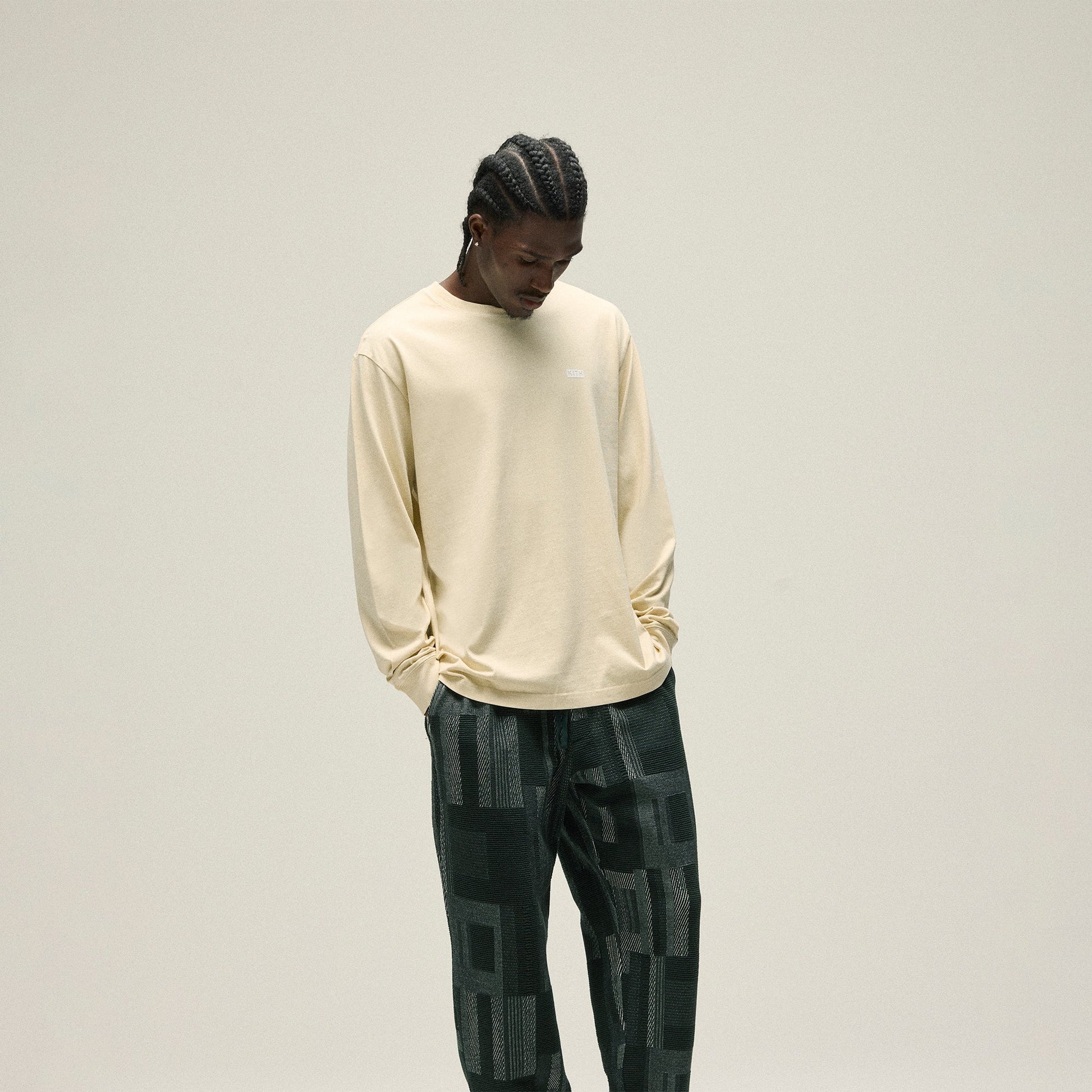 Men Kith Kith Long Sleeve LAX Tee - Veil