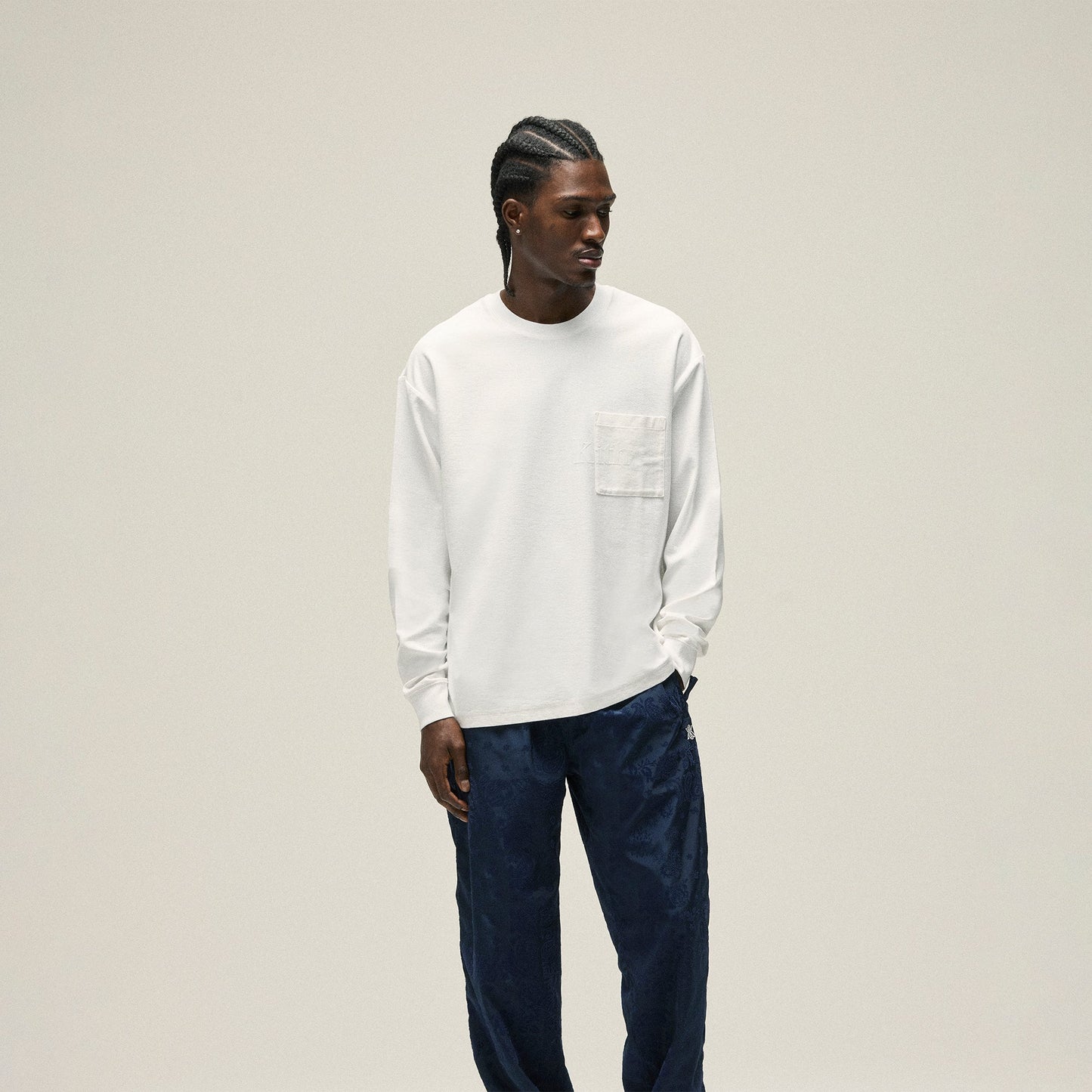 Men Kith Kith Long Sleeve Quinn Tee - White