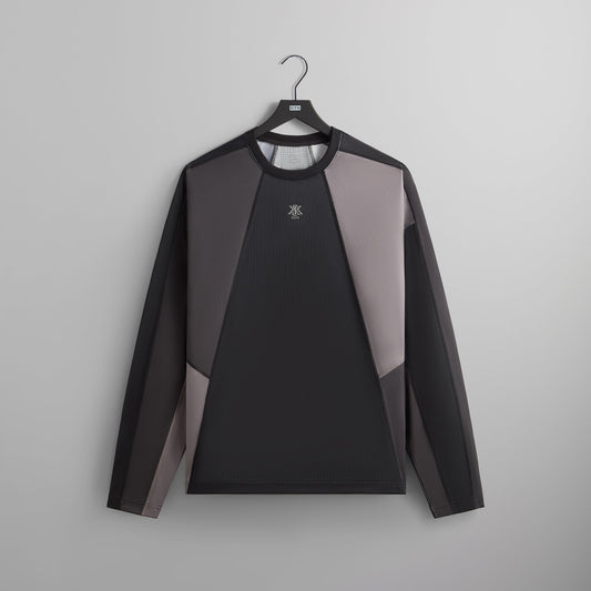 Men Kith Kith Long Sleeve Panelled Otto Tee - Black