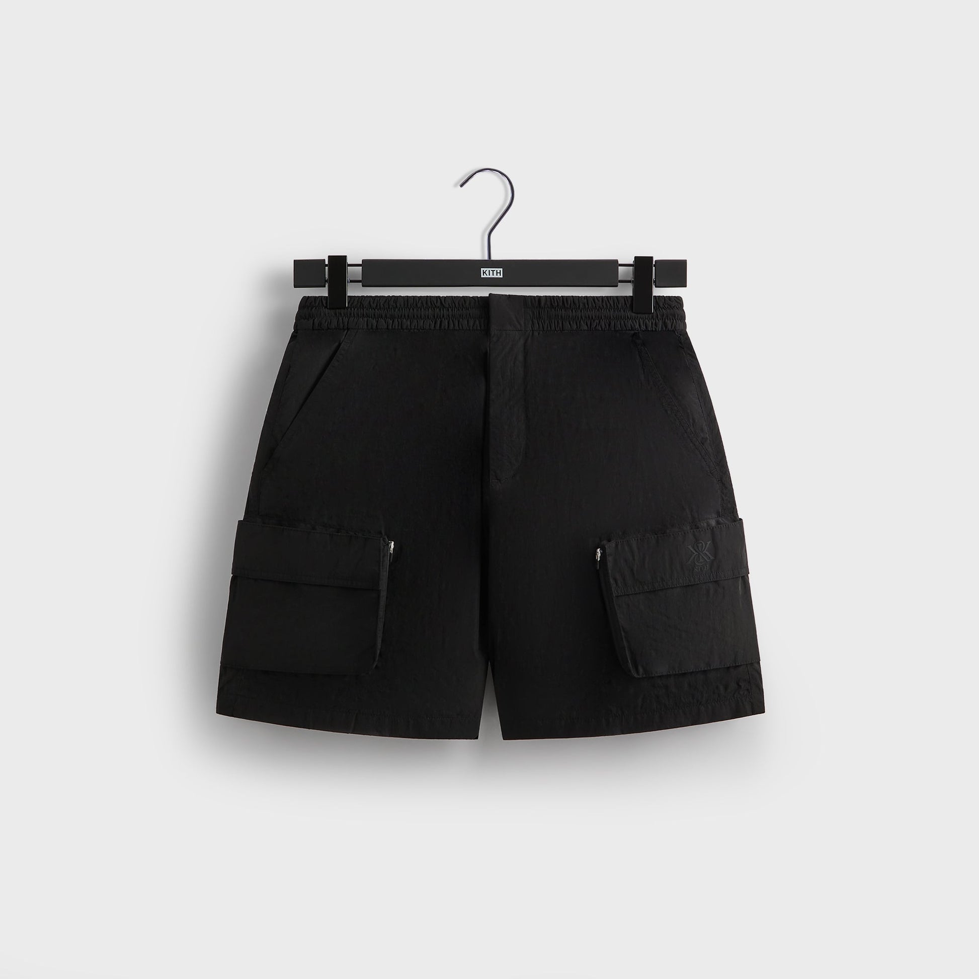 Men Kith Kith Wrinkle Nylon Evan Cargo Short - Black
