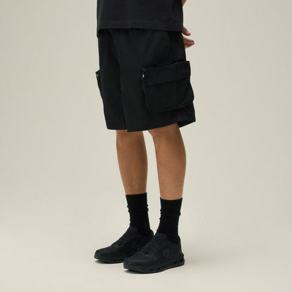 Men Kith Kith Wrinkle Nylon Evan Cargo Short - Black