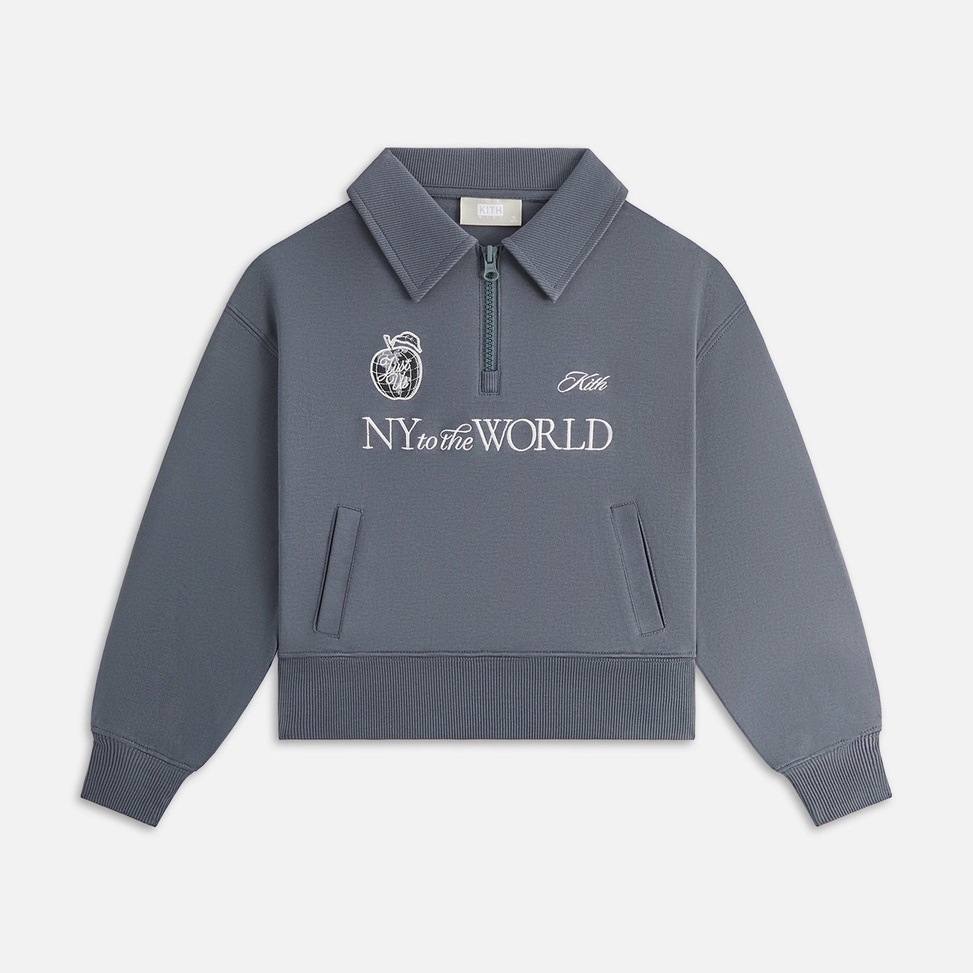 Kids Kith Kith Kids Nelson Quarter Zip Rugby - Torpedo