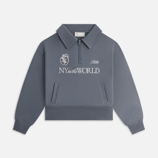 Kids Kith Kith Kids Nelson Quarter Zip Rugby - Torpedo