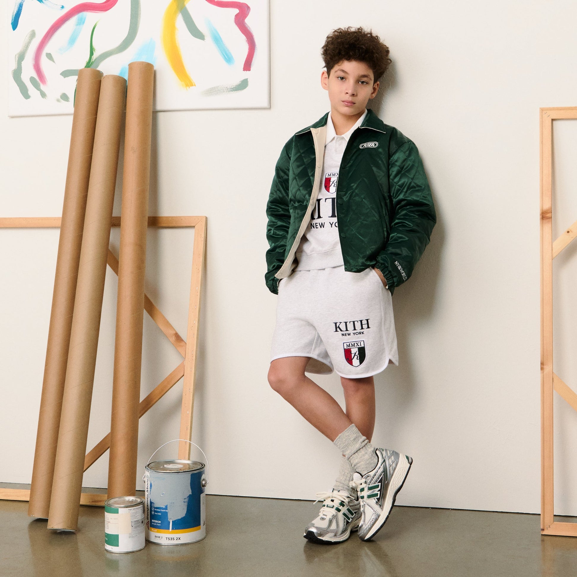 Kids Kith Kith Kids Reversible Coaches Jacket - Stadium
