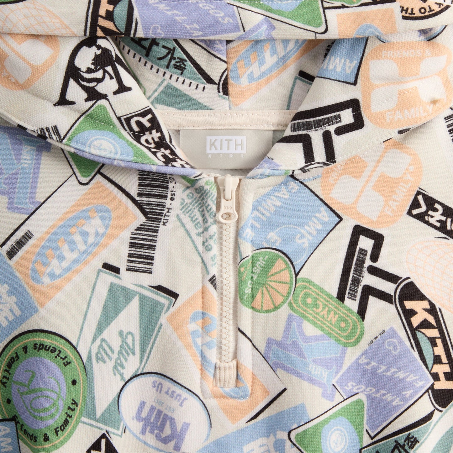 Kids Kith Kith Kids Friends & Family Hoodie Dress - Sandrift