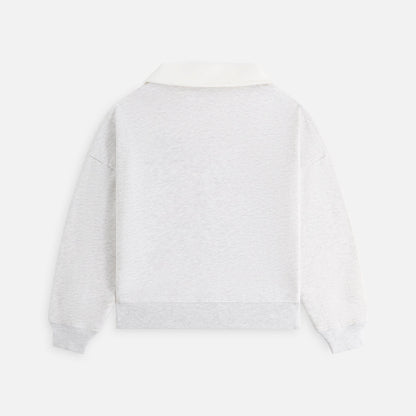 Kids Kith Kith Kids Collared Logo Nelson Sweatshirt - Light Heather Grey