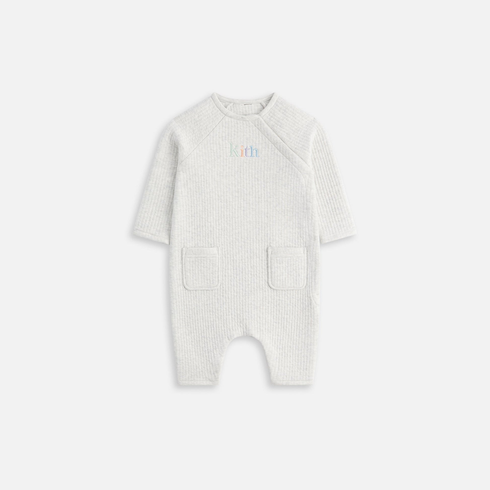 Kids Kith Kith Baby Quilted Coverall - Light Heather Grey