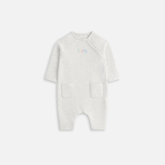 Kids Kith Kith Baby Quilted Coverall - Light Heather Grey