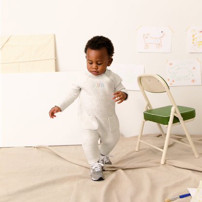 Kids Kith Kith Baby Quilted Coverall - Light Heather Grey