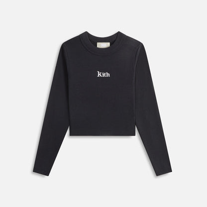 Kids Kith Kith Kids Long Sleeve Mulberry Tee - Black